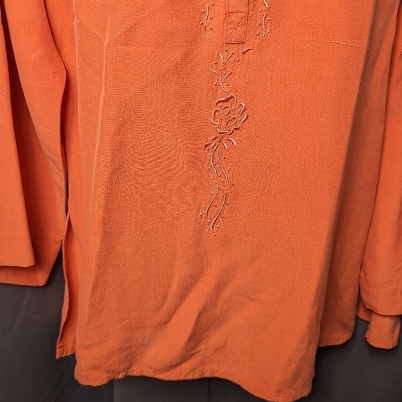 Debra DeRoo Silk Tunic Top Sz L - Picture 4 of 13